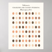 Pretentieloze interatieve trouwdoodle gastenboekbo poster (Voorkant)