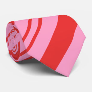 Pretentieloze Kerst Kerstmis Striped Rode Roze Ker Stropdas
