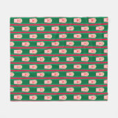 Pretentieloze Kerstpopcorn Fleece Deken (Voorkant (Horizontaal))