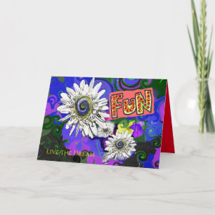 Pretentieloze Kleurrijke Bloem Attractie  Kaart