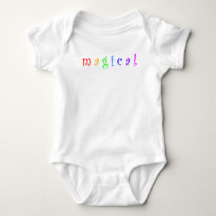Pretentieloze Kleurrijke "Magische" Typografie Kun Romper