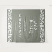 Pretentieloze minimalistische bruidsdouche in sali wandkleed (Voorkant (horizontaal))