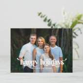 Pretentieloze moderne kerstfoto kaart (Staand voorkant)