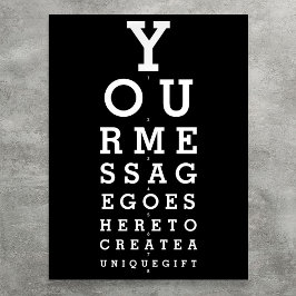 Pretentieloze Oogtestkaart Met Gepersonaliseerd Be Poster