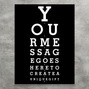 Pretentieloze Oogtestkaart Met Gepersonaliseerd Be Poster