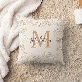 Pretentieloze Pop Hondenpatroon Elegant Monogram Kussen