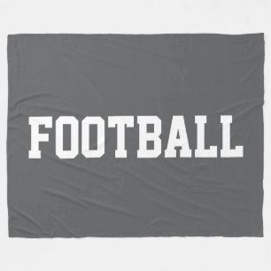 Pretentieloze sportieve witte FOOTBALL-tekst op di Fleece Deken