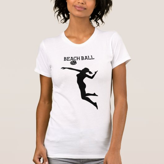 Pretentieloze strandbal t-shirt (Voorkant)