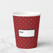 Pretentieloze Stylist Zoete Hart Feest Benodigdhed Papieren Bekers (Achterkant)