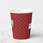 Pretentieloze Stylist Zoete Hart Feest Benodigdhed Papieren Bekers (Links)