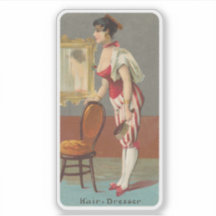 Pretentieloze vintage kapper illustratie 1800s