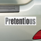 pretentieus bumpersticker (Op auto)