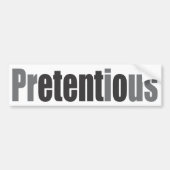 pretentieus bumpersticker (Voorkant)