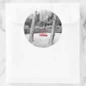 Pretentieuze Art shot Ronde Sticker (Tas)