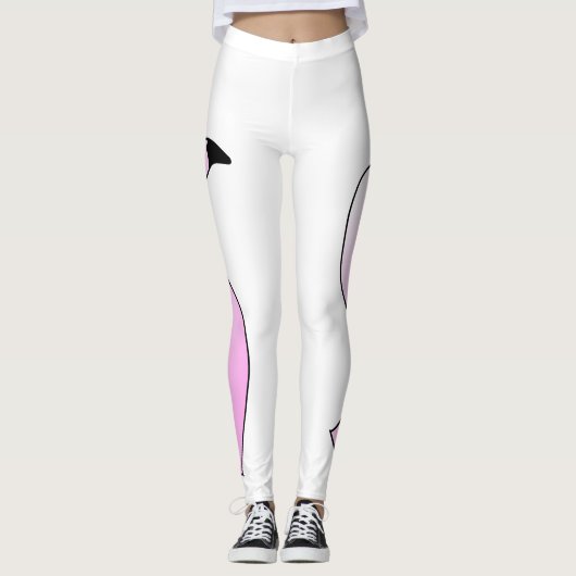 Pretentieuze flamingo hoofd en nek leggings (Voorkant)