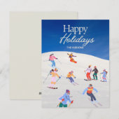 Pretentieuze Kerstvakantie Ski Resort  Feestdagenkaart (Voorkant / Achterkant)