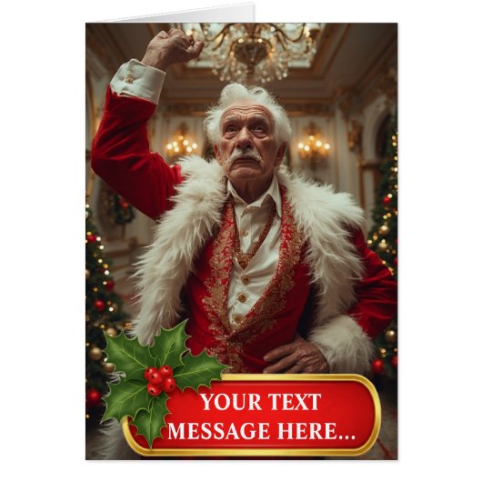 Pretentieuze Oude Koningin: Grappige Hete Kerstkaa (Voorkant)