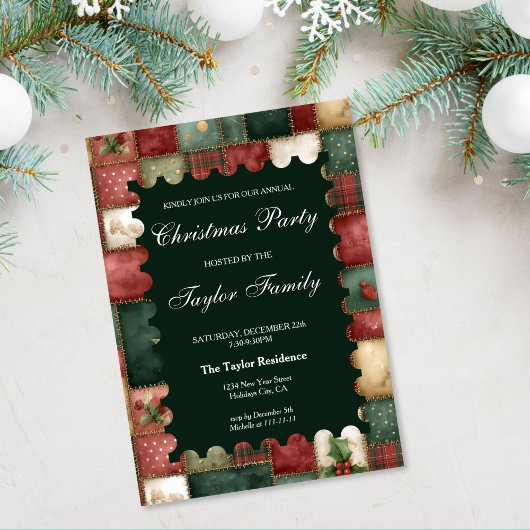 Pretentieuze Wintergroen Kerstfeest Kaart