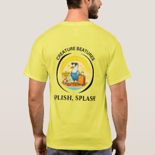 pretentieuze zonnige bestemming zeemeeuw strand re t-shirt
