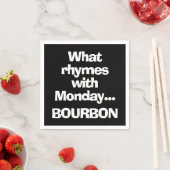 Pretentje met zwarte bourboncocktail servet (Insitu)