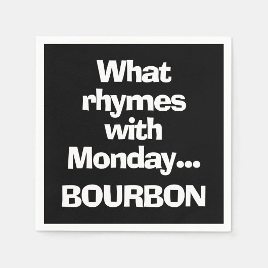 Pretentje met zwarte bourboncocktail servet (Voorkant)