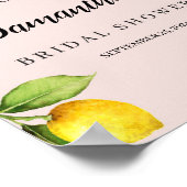 Pretig citroen citrus zomer bruiloft welkom bord poster (Hoek)