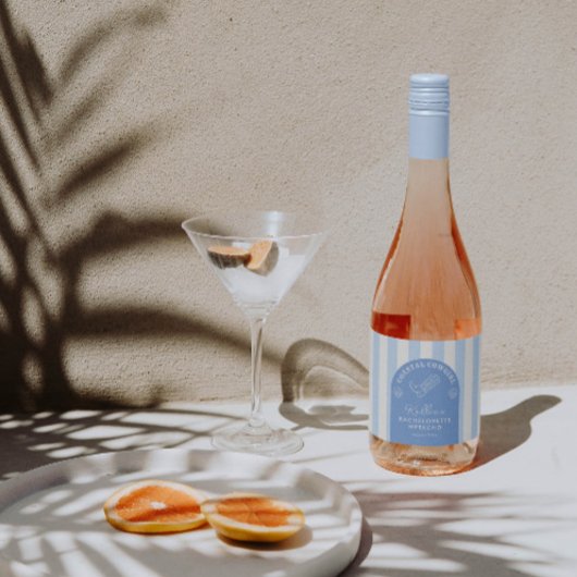 Pretig Favoriet Strand Cowgirl Bachelorette-feestj Sparkling Wijnetiket