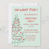 Pretig Hand Getekend Kerstfeest Kaart (Voorkant)