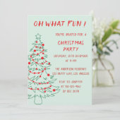Pretig Hand Getekend Kerstfeest Kaart (Staand voorkant)