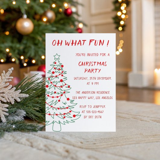 Pretig Kerstfeest met de Hand Getekend Kaart