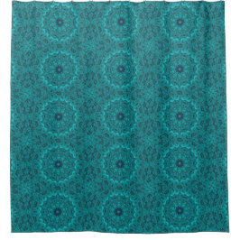 Pretig turquoise overal douchegordijn
