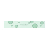 Pretige groene cirkels Groovy Retro Bruiloft Uitnodigingen Wikkel (Vlak)