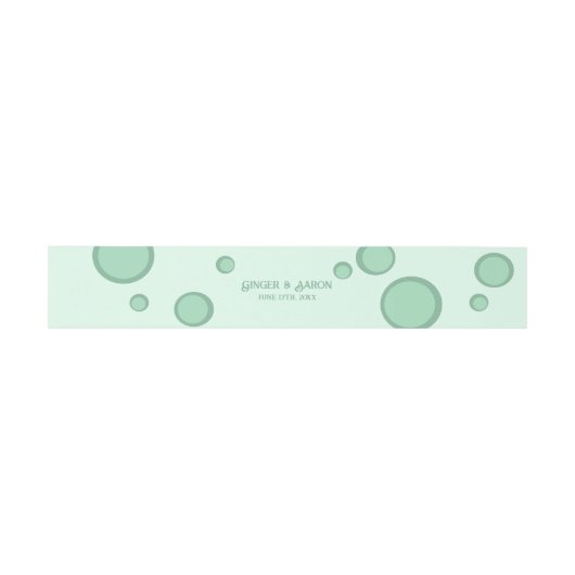 Pretige groene cirkels Groovy Retro Bruiloft Uitnodigingen Wikkel (Vlak)