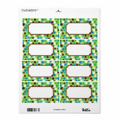 Pretige groene stippenlabels etiket (Full Sheet)