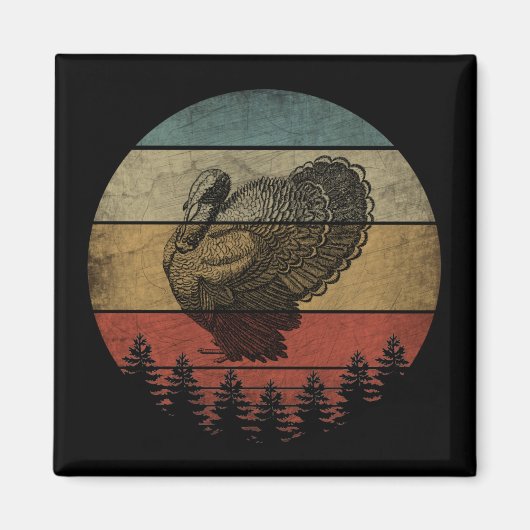 PRETIGE KERSTDINERKALKOEN MAGNEET (Voorkant)