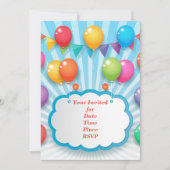 Pretige Kleurrijke Gelukkige Verjaardag Ballonnen Kaart (Voorkant)