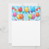 Pretige Kleurrijke Gelukkige Verjaardag Ballonnen Kaart (Achterkant)