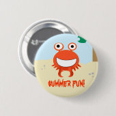 pretje voor zomer ronde button 5,7 cm (Voorkant /achterkant)