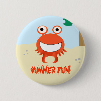 pretje voor zomer ronde button 5,7 cm