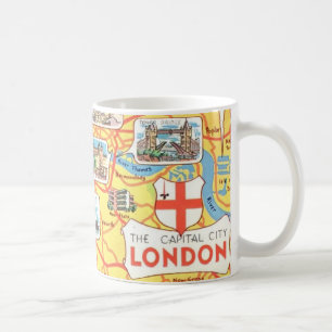Pretkaart van Londen Engeland Mok