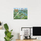 Pretkaart van Zilker Park Poster (Thuiskantoor)