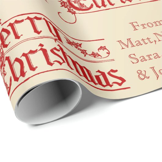  pretkerst met aangepaste naam cadeaupapier (Rol Hoek)