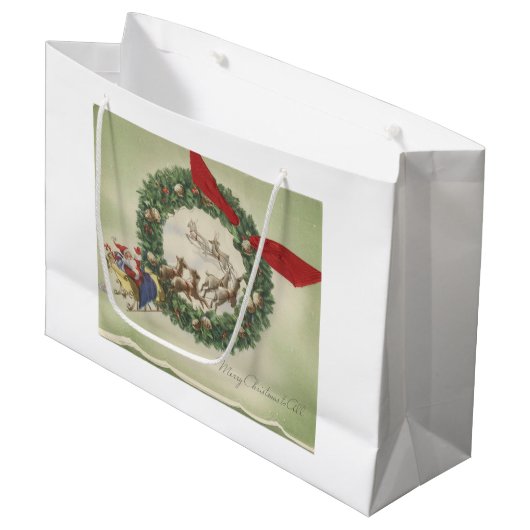 pretkerst voor de hele kerstman groot cadeauzakje (Voorkant Gekanteld)