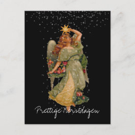PretKersttige dag Angel Stars Night Briefkaart