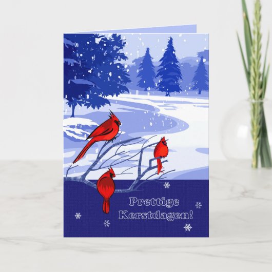 PretKersttige dag kerstKaart in het Nederlands Feestdagen Kaart (Voorkant)
