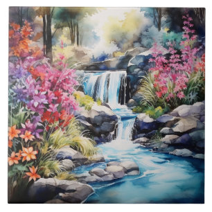 Pretland waterval scène tegeltje