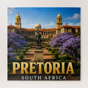 Pretoria Uniegebouwen en Jacaranda-bloesem Legpuzzel