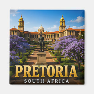 Pretoria Uniegebouwen en Jacaranda-bloesem Magneet
