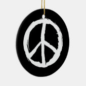 pretparen PEACE SIGN | Keramisch Ornament (Rechts)
