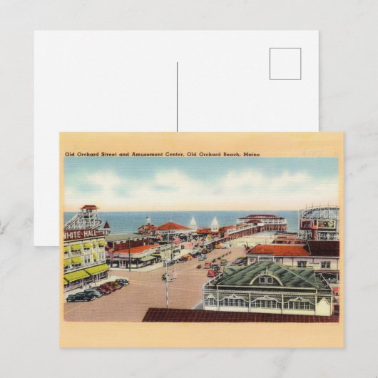 Pretpark bij Old Orchard Beach Briefkaart (Voorkant / Achterkant)